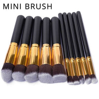 Professional 10Pcs Makeup Brush Sets Tools Cosmetic Brush Foundation Eyeshadow Eyeliner Lip Powder Brush Pinceau Maquillage