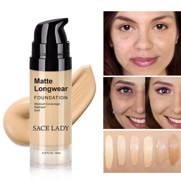 Liquid Foundation Waterproof Brighten Skin Colour Concealer Face Makeup Primer Cosmetic Fond De Teint