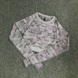2PCS Camouflage Camo Yoga Set Sports Wear For Women Gym Fitness Clothing Booty Yoga Leggings + Sport Bra GYM Sport Suit Femme