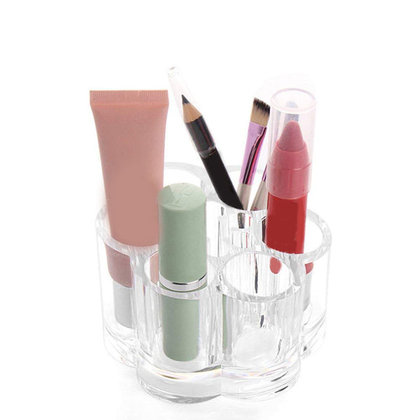 1Pc Plum Blossom Clear Acrylic Makeup Brush Holder Cosmetic Storege Organizer Display Stand Makeup Accessories convenience