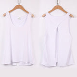 Sexy Women Yoga Vest T-shirt Hollow Back Sports Fitness Tank Top Yoga Running Gym Jogging Vest Tops SMN88