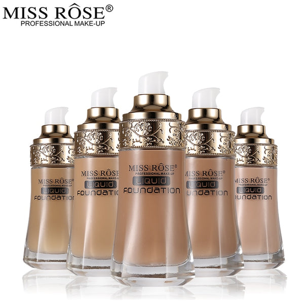 30ml Miss Rose Liquid Foundation Face Base Makeup fond de teint Make Up Foundation for All Skin Type Concealer Oil-control