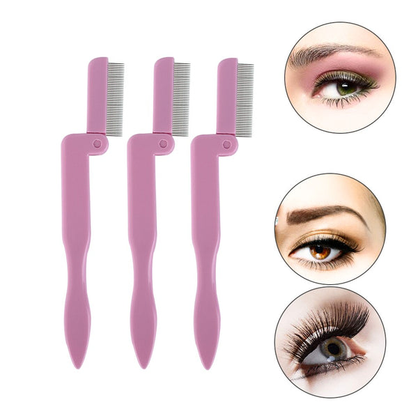 1PC Random Color Foldable Eyelash Comb Makeup Brush Eyelash Extension Tool MakeupTools Eyebrow Eyelash Comb Comestic Accessories