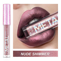 Metallic Matte Glitter Lipstick Waterproof Lasting Sexy Red Liquid Lip Gloss Femmes Mode Maquillage Cadeau New TSLM1