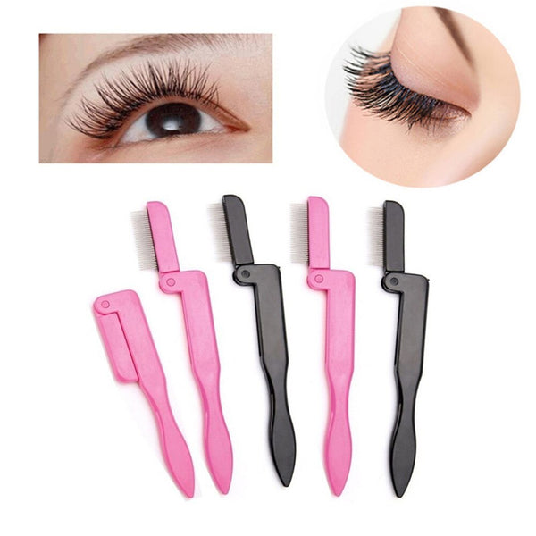 Random Color Foldable Eyelash Comb Makeup Brush Eyelash Extension Tool MakeupTools Eyebrow Eyelash Comb Comestic Accessories