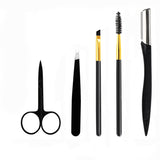 1set Scissor Accessories Brush Cosmetic Tools Eyebrow Knife Eyebrow Brush Makeup Tools Set Kit