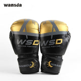 HIGH Quality Women/Men Boxing PU Leather Gloves MMA Muay Thai Gants De Boxe Luva Mitts Sanda Fitness Equipments 8 10 12 6OZ