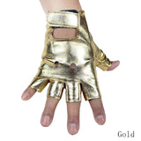 Long Keeper Men's Gloves Fitness Leather Gloves Half Finger Male Luvas For Dancing Party Show Cycling Bicycle gants moto #M131