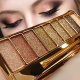 9 Colors Professional Eye Shadow Smoky Eyeshadow Palette Maquillage Long Lasting Waterproof Diamond Bright Eye Makeup